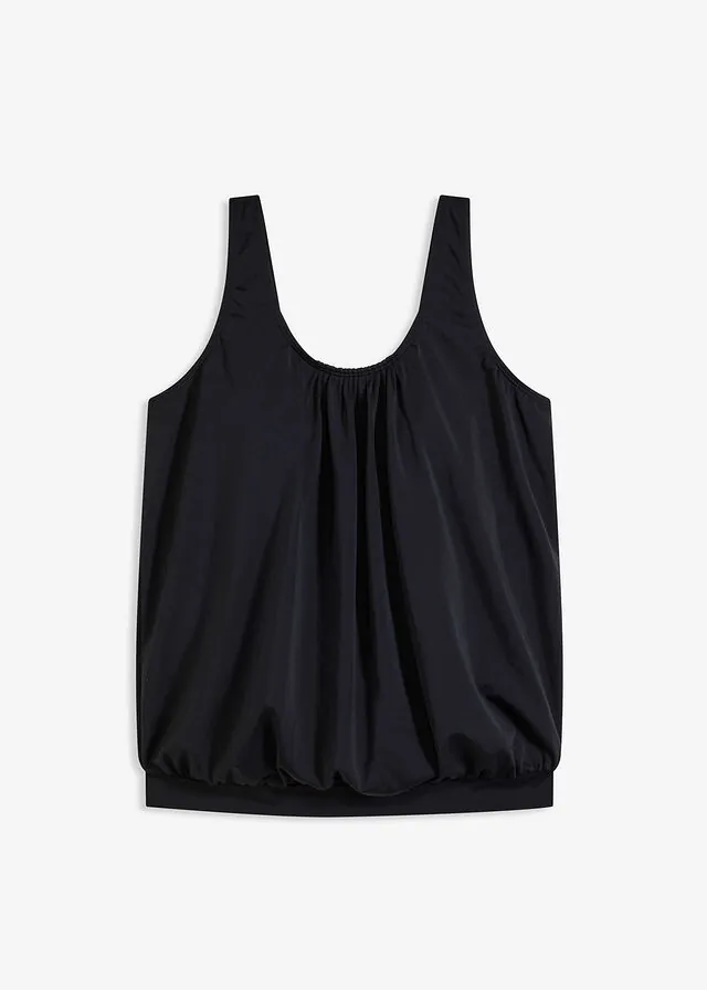 Top de tankini oversize con corte de globo
