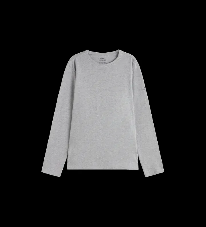 ECOALF para hombre. MCMGATSNOW000055S24-302 Camiseta Now gris (S), Casual, Algodón, Manga larga, Sostenible