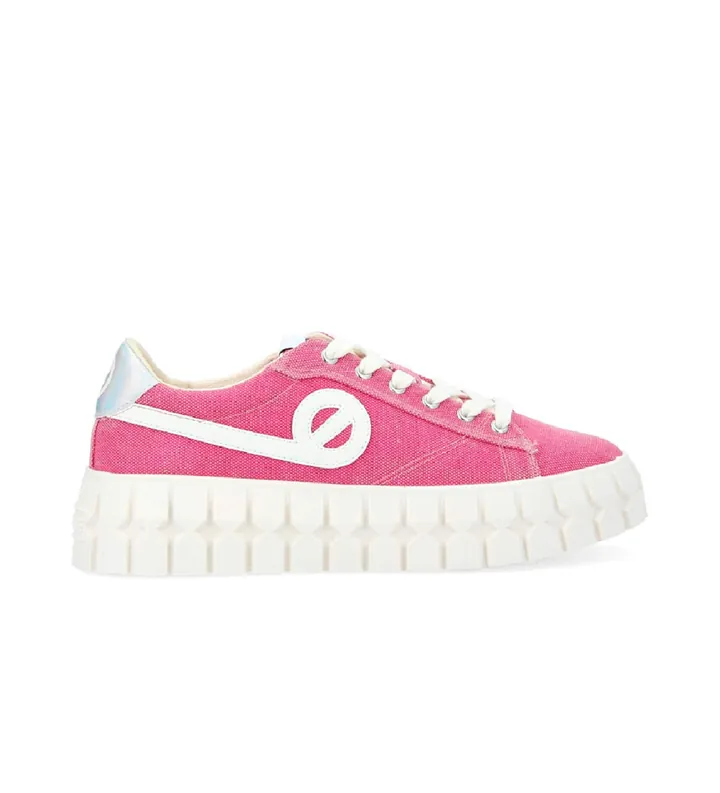 NO NAME para mujer. ONPLSU0 Zapatillas deportivas PLay de lona reactiva al calor de los rayos del sol rosa (36), Tela, Plano, Cordones, Casu