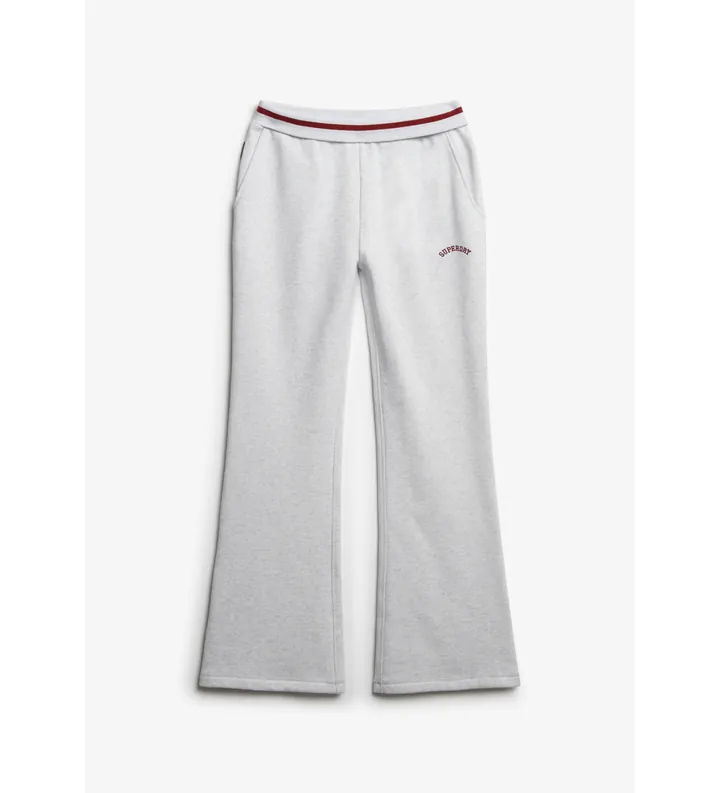 Superdry para mujer. W7011097A Pantalón Flare Jogger gris (L), Casual, Algodón