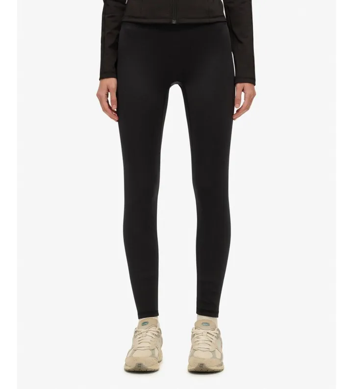 Superdry para mujer. W7011227A Legging Studios negro (10 UK = S), Deportivo, Multideporte, Poliéster Reciclado, Sostenible