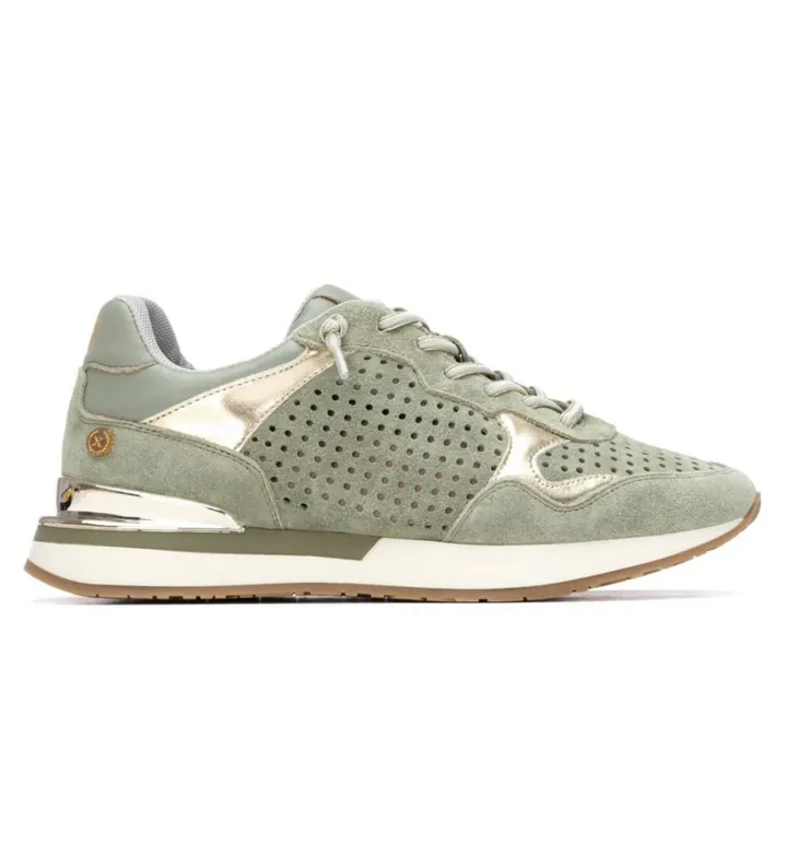 Xti para mujer. 14519802-KAKI Zapatillas 145198 verde (35), Plano, Cordones, Casual