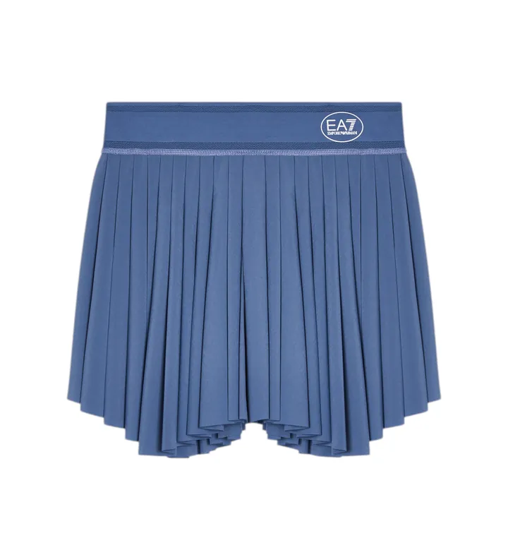EA7 para mujer. 7W000986_AF21059 Falda Tennis Pro azul (L), Deportivo, Poliamida