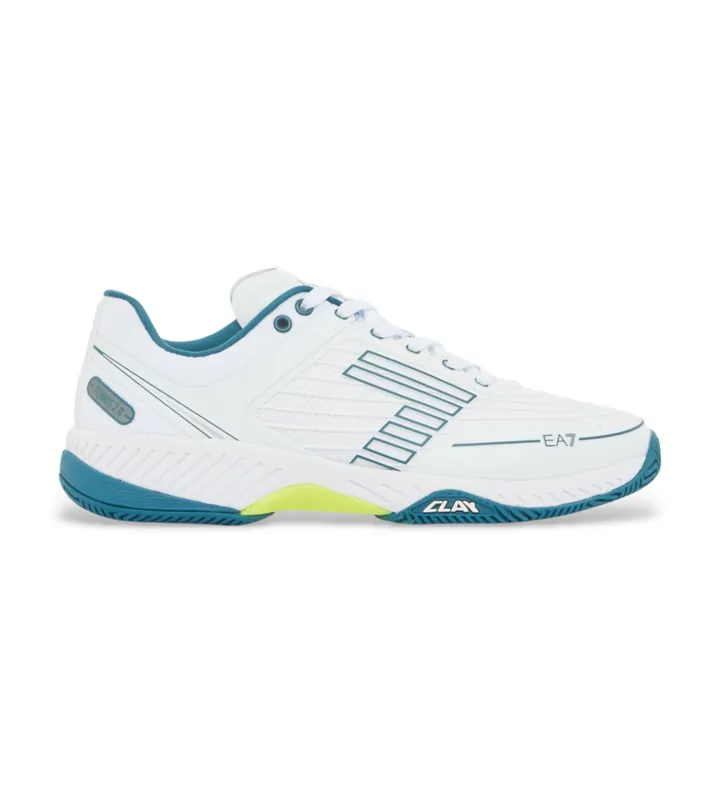 EA7 unisex. X8X242_XK438 Zapatillas Tennis Clay blanco (36 2/3), Plano, Cordones, Casual, Deportivo, Tenis/Padel, Multideporte