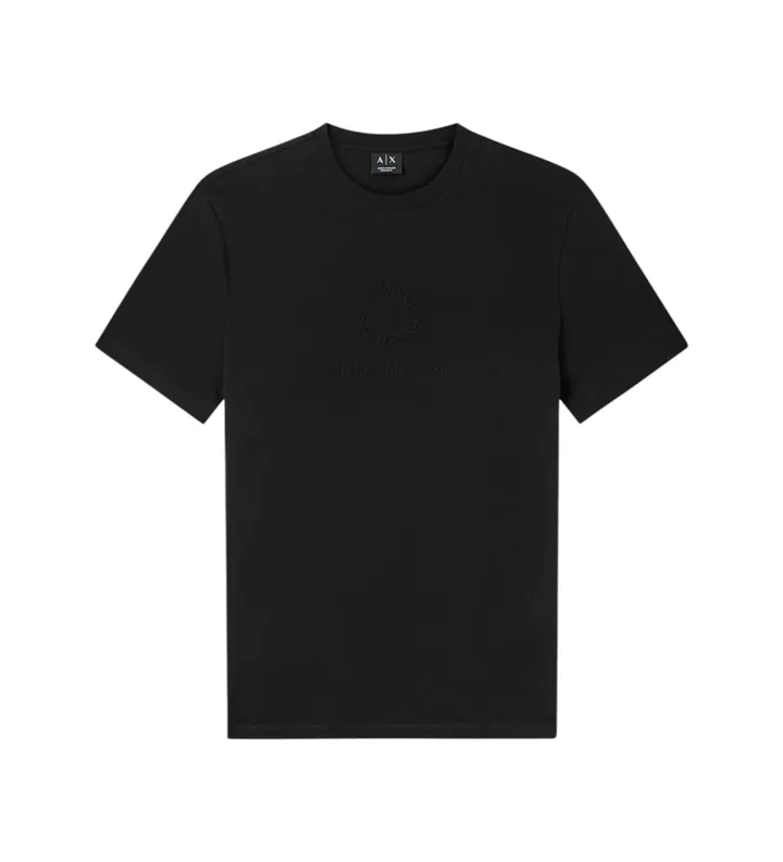 A|X Armani Exchange para hombre. XM002450AF10356UC001 Camiseta regular negro (L), Casual, Algodón, Manga corta