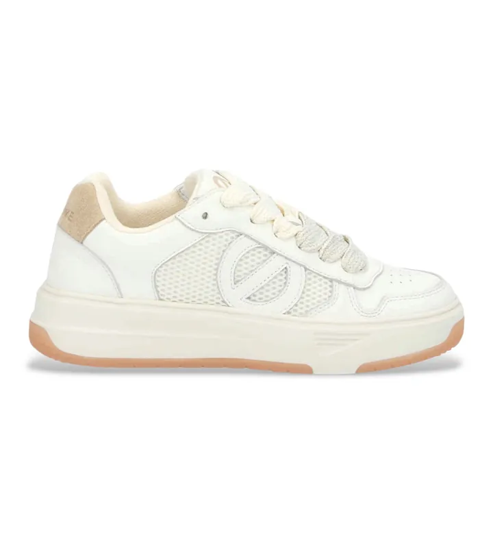 NO NAME para mujer. SNASGME Zapatillas Alison beige (38), Piel, Plano, Cordones, Casual