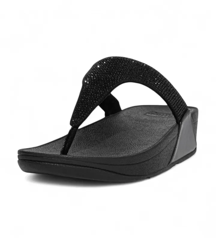 Fitflop para mujer. EC5-090 Sandalias Lulu Crystal negro (36), 3 a 5cm, Ninguno, Casual