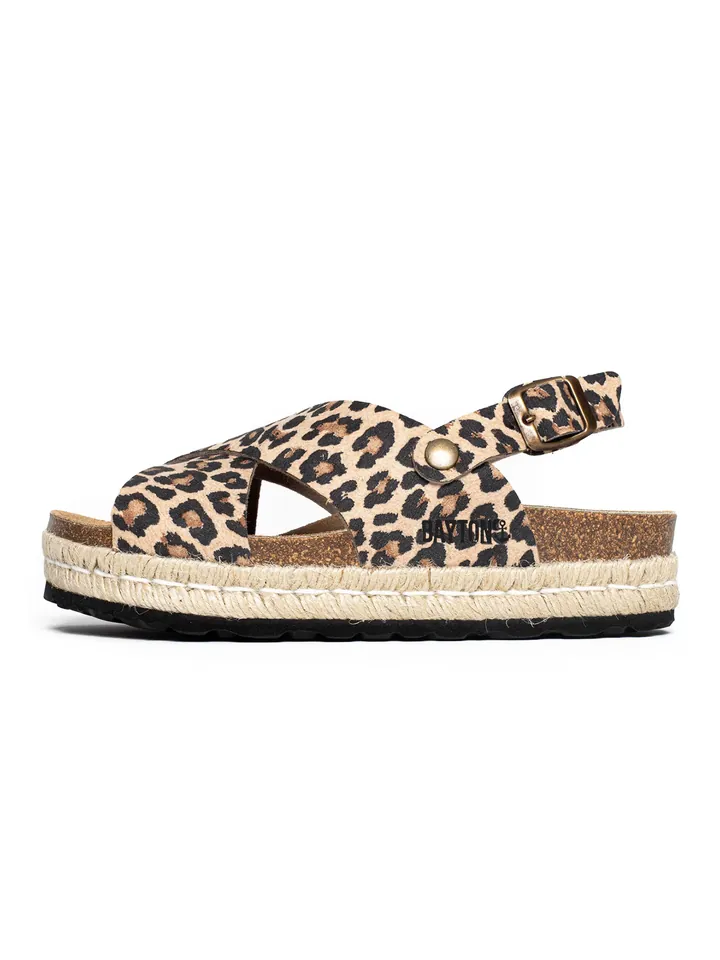 Bayton Sandalias con hebilla 'Leida' beige / marrón claro / negro