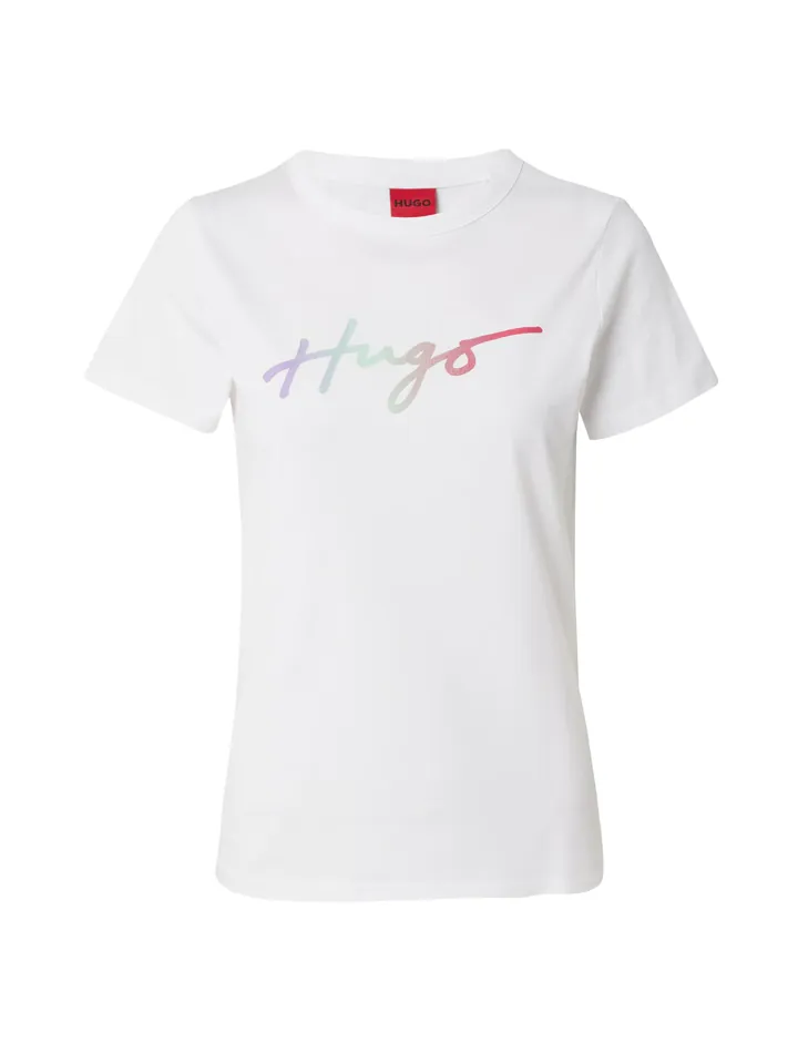 HUGO Camiseta 'Deloris_3' menta / lila claro / rosa / blanco