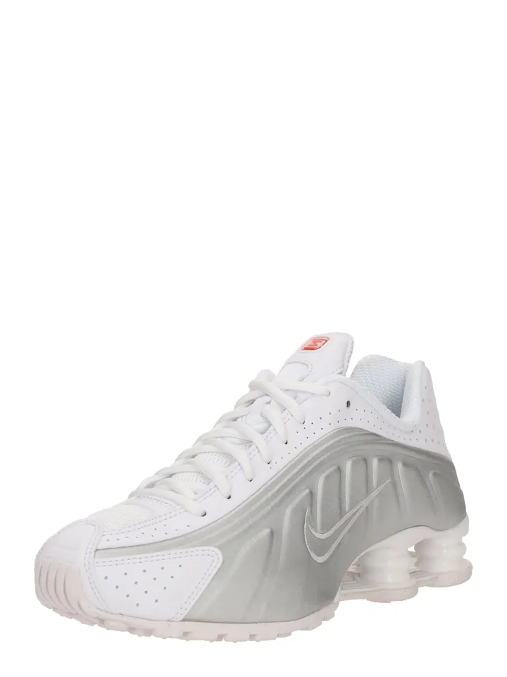Nike Sportswear Zapatillas deportivas bajas 'Shox R4' gris plateado / rojo / blanco