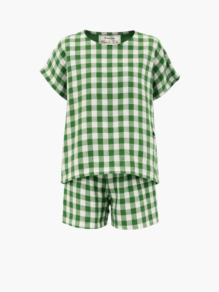 AmourLinen Pijama 'Cloud Nine' verde