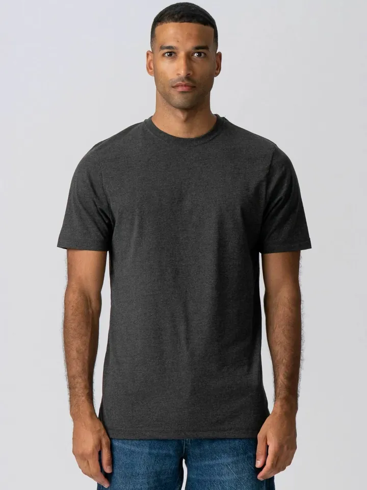 TEESHOPPEN Camisa ' Organic Basic ' gris oscuro