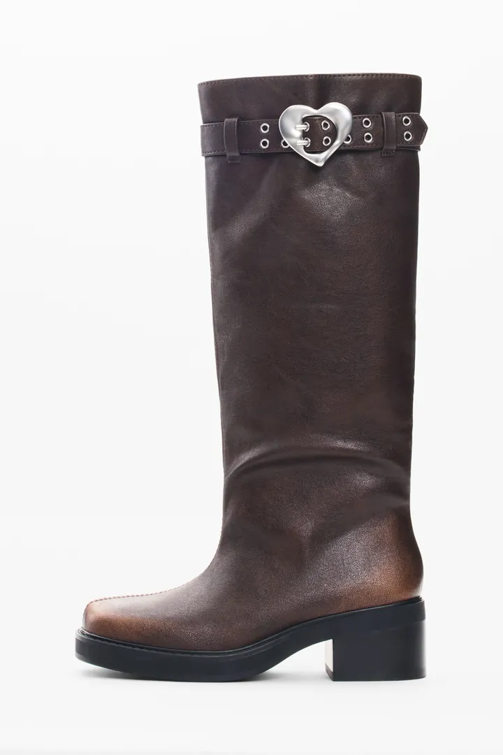 Desigual, Botas Planas Efecto Piel, Mujer, Acetato, MarróN, 36