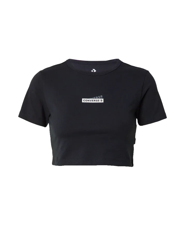 CONVERSE Camiseta  gris / negro / blanco