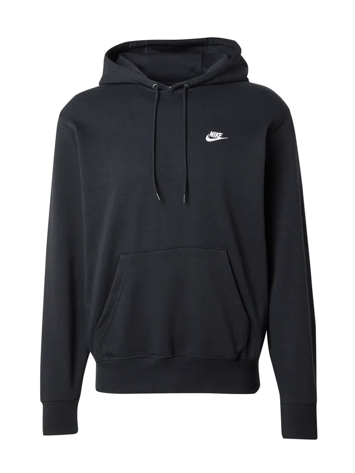 Nike Sportswear Sudadera 'Club Fleece' negro / blanco