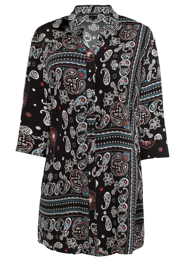 Blusa larga de viscosa pura