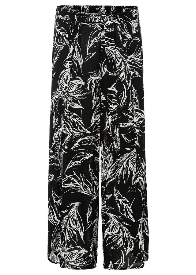 Pantalón de viscosa estructurada