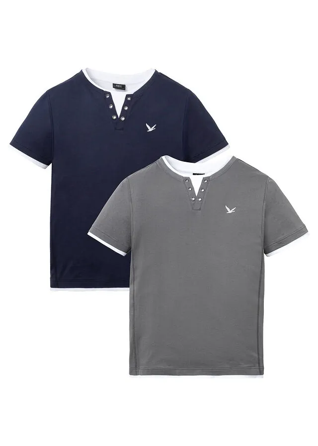 Camiseta 2 en 1 de manga corta (2 unidades)