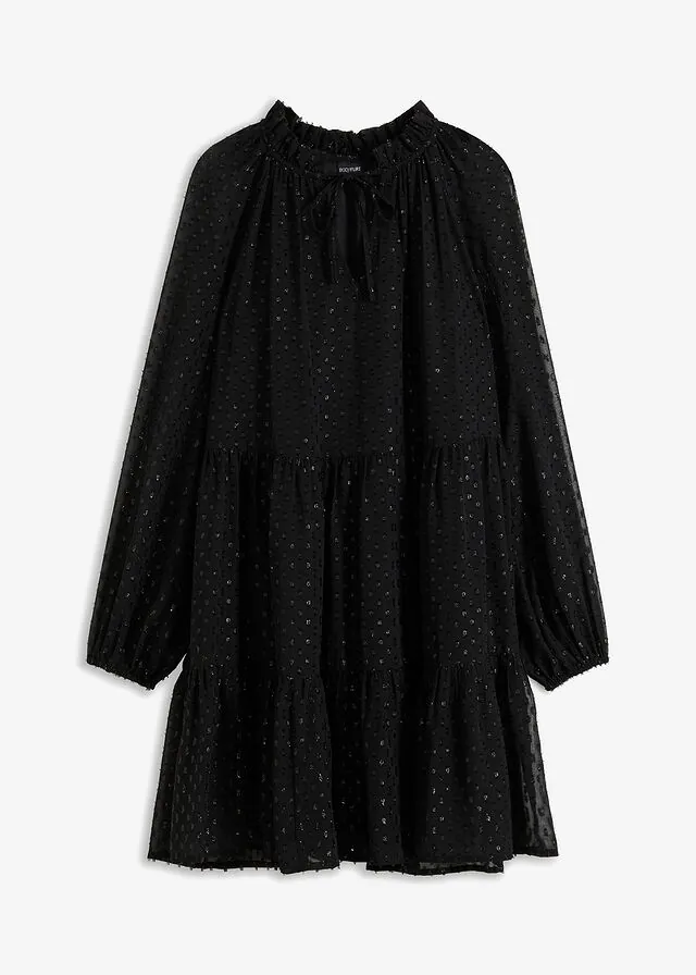 Vestido tipo túnica con efecto brillante