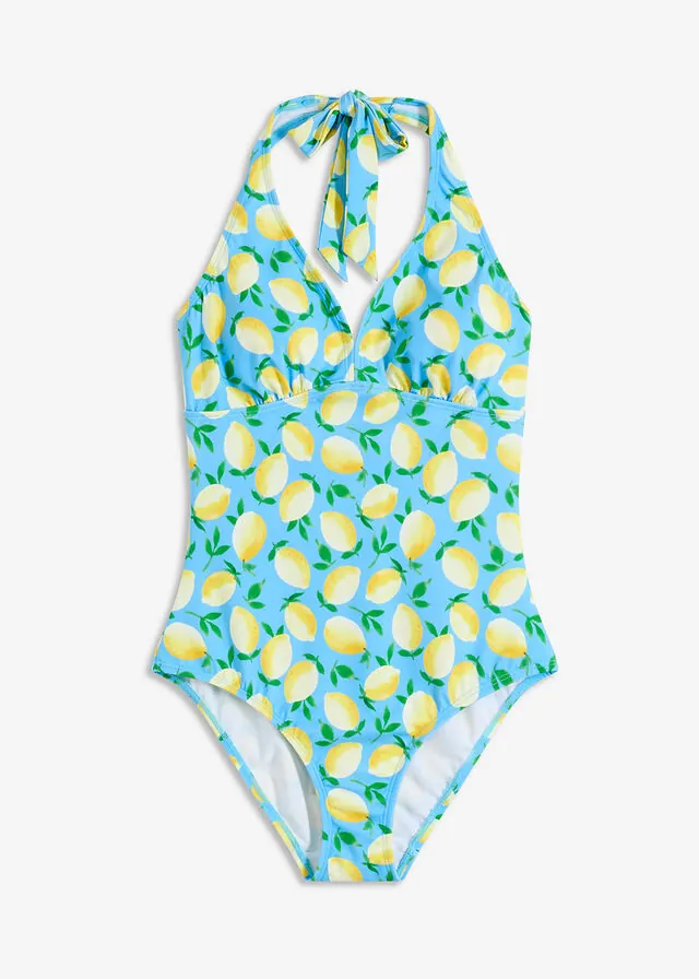 Bañador halter con ligero efecto moldeador