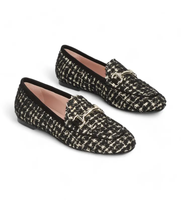 Pretty Ballerinas para mujer. 49626 Mocasin Faye negro (37), Piel, Plano, 1 a 3cm, Ninguno, Casual