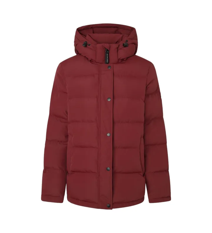 Pepe Jeans para mujer. PL402438 Plumífero Bibi granate (L), Casual, Poliéster, Sostenible
