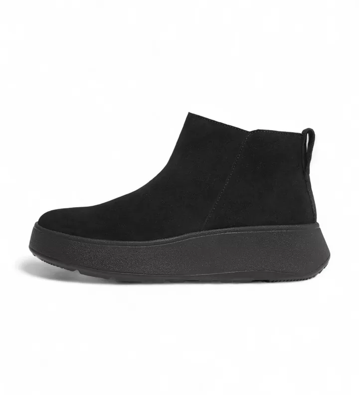 Fitflop para mujer. GM3-090 Botines de Piel F-Mode negro (36), 3 a 5cm, Cremallera, Casual