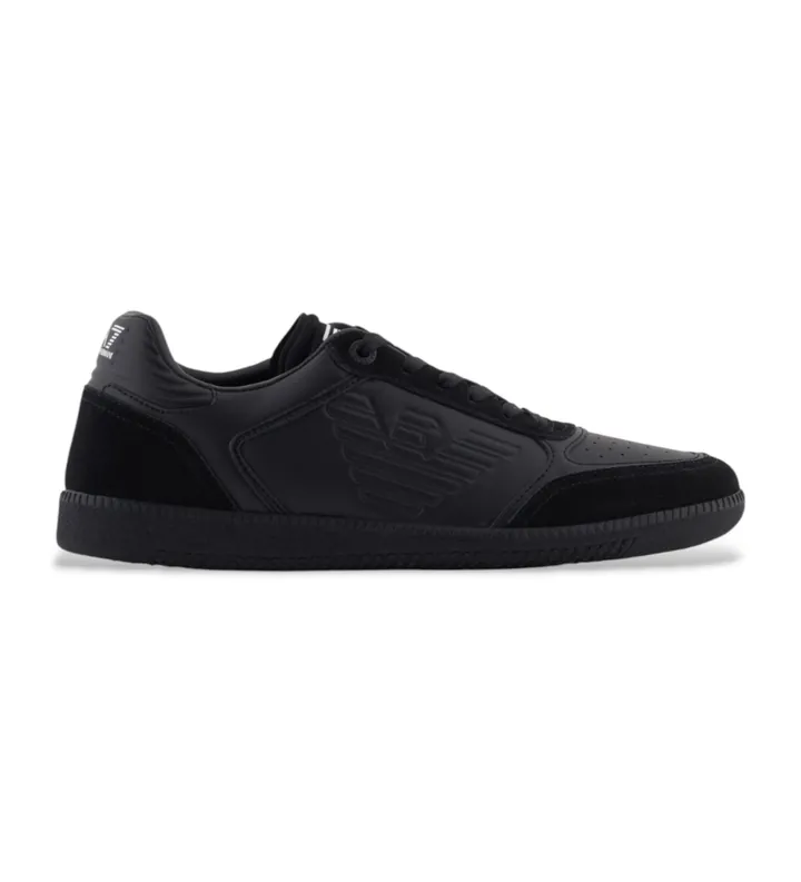 EA7 unisex. 7X000405_AF19826 Zapatillas de Piel Heritage Eagle negro (35 1/3), Plano, Cordones, Casual