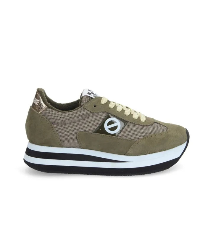 NO NAME para mujer. KNIMKNI Zapatillas Flex Jogger verde (41), 1 a 3cm, Cordones, Casual, Poliéster reciclado