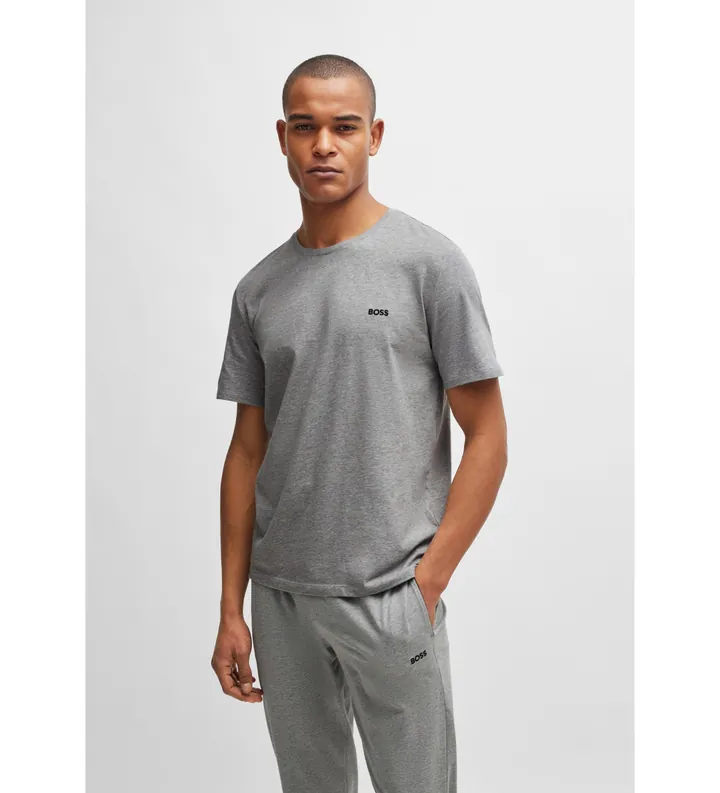 BOSS para hombre. 50515391 Camiseta Mix&Match gris (L), Homewear, Algodón, Manga corta