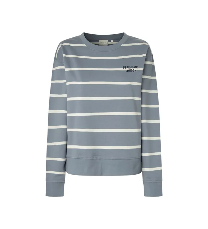 Pepe Jeans para mujer. PL5800021 Sudadera Biridiana azul (M), Casual, Algodón