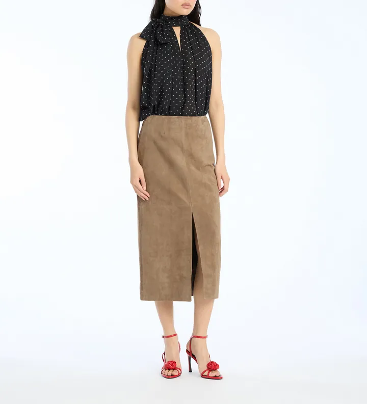 Rotate para mujer. 1153001683 Falda Tallulah marrón (40), Casual, Piel