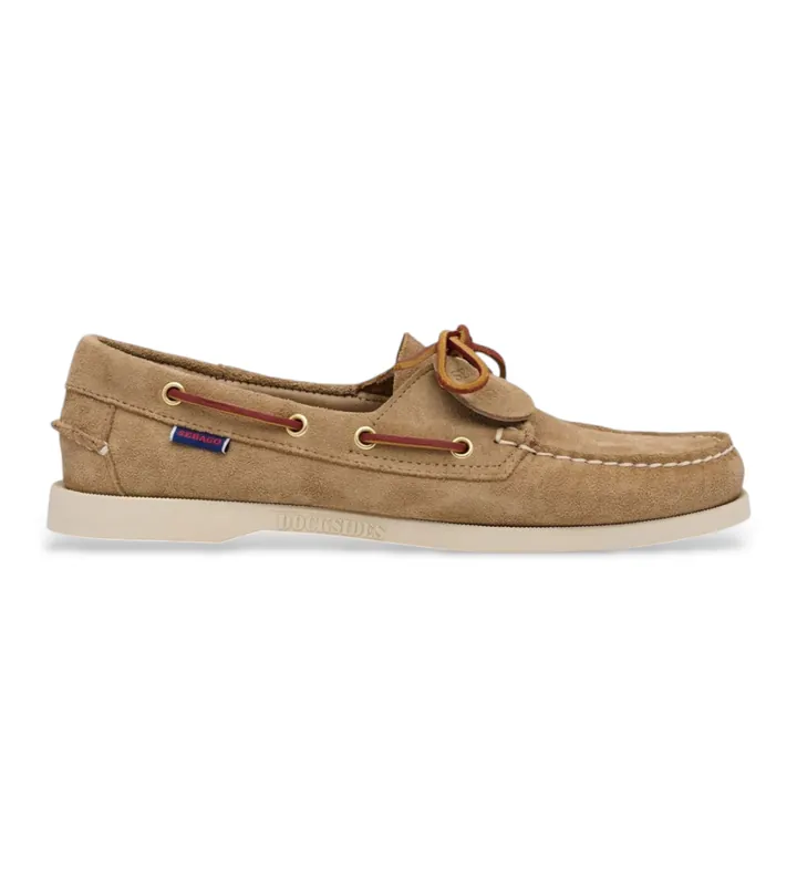 Sebago para mujer. 77131JW Mocasines de piel Portland marrón (37), Plano, Cordones, Casual