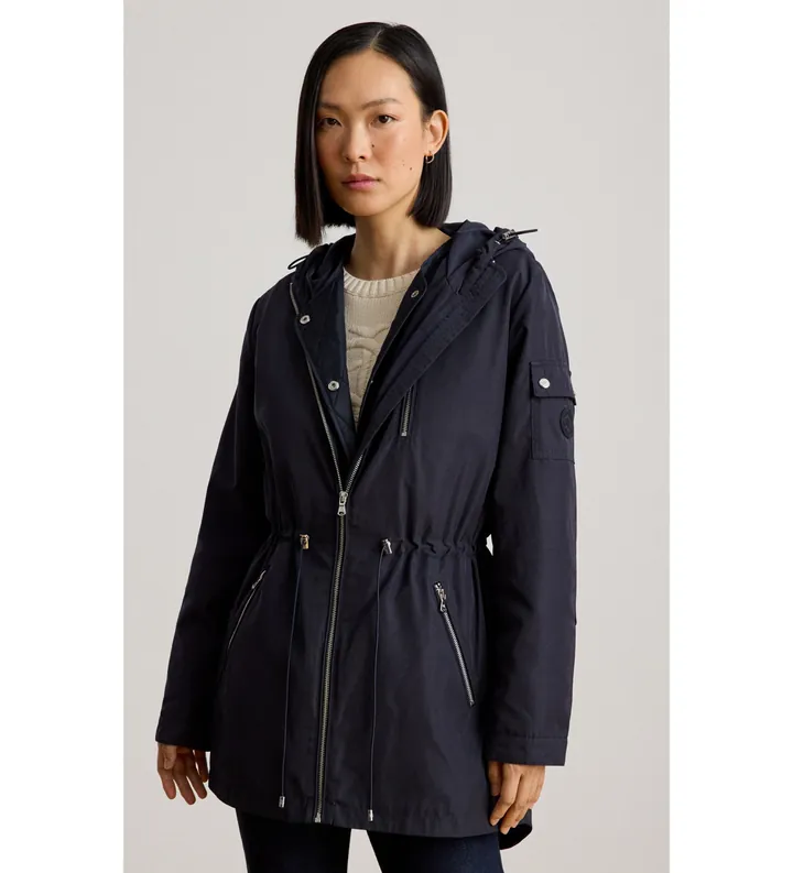 Lauren Ralph Lauren para mujer. 297P18067003 Chaqueta con capucha 2 en 1 marino (L), Casual, Poliéster