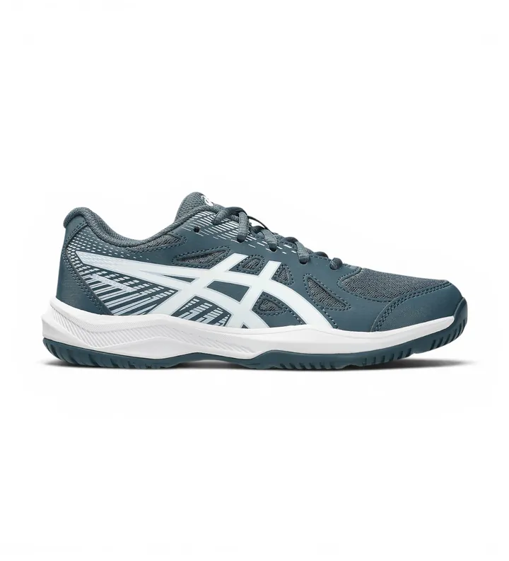 Asics para mujer/niña. 1074A045 Zapatillas Upcourt 6 GS verde oscuro (2.5USA=34.5), Plano, Cordones, Casual, Deportivo, Multideporte, moda i