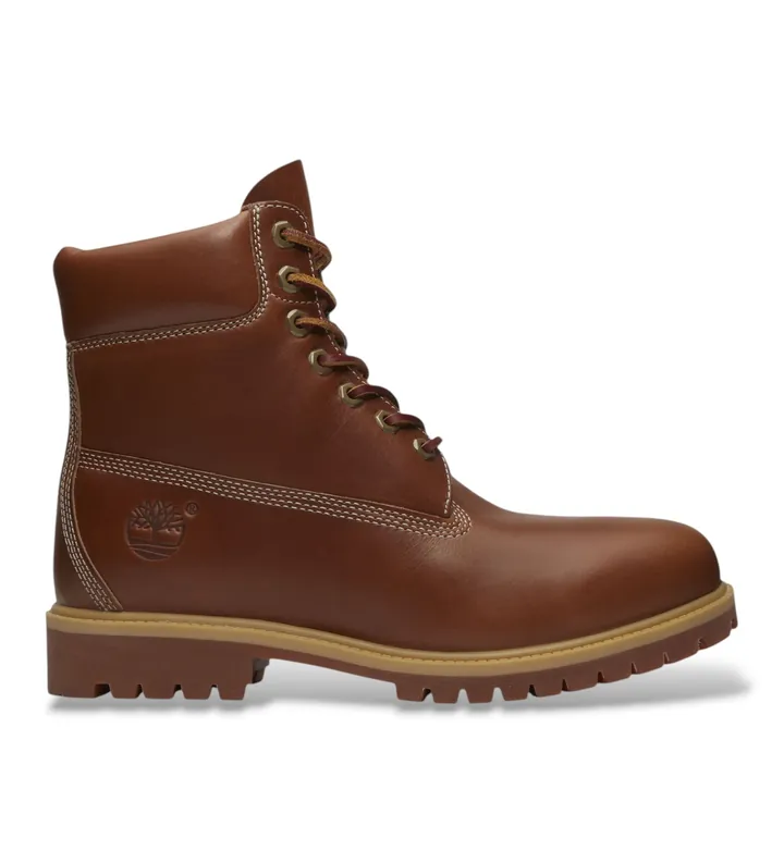 Timberland para hombre. TB0A2MWXAMX1 Botines de piel Heritage marrón (36.5), Plano, Cordones, Casual