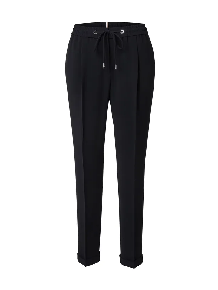 BOSS Pantalón plisado 'Tariyanah' negro