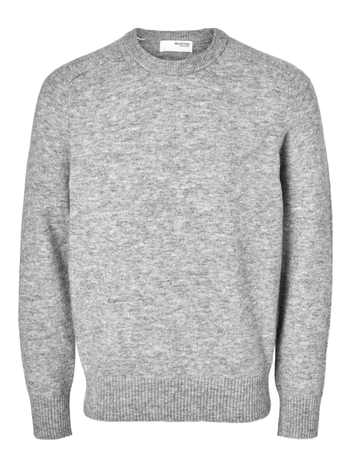SELECTED Jersey 'Rai' gris moteado