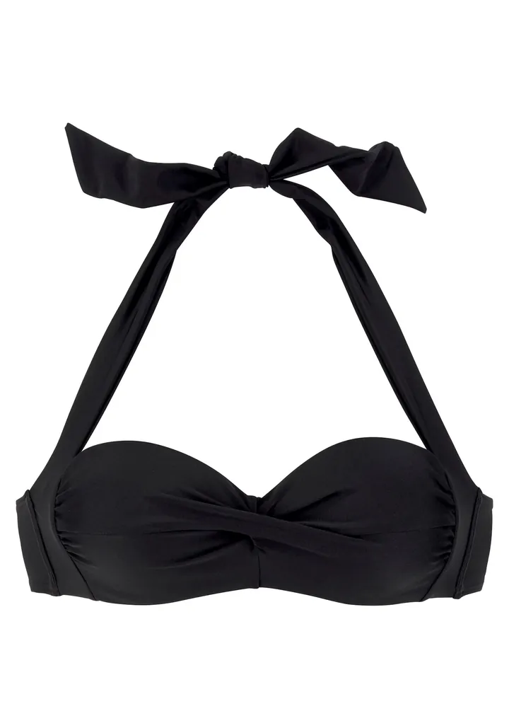 LASCANA Top de bikini negro