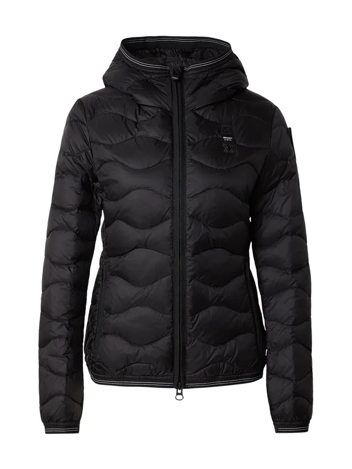 Blauer.USA Chaqueta de entretiempo 'Camelia' negro / blanco