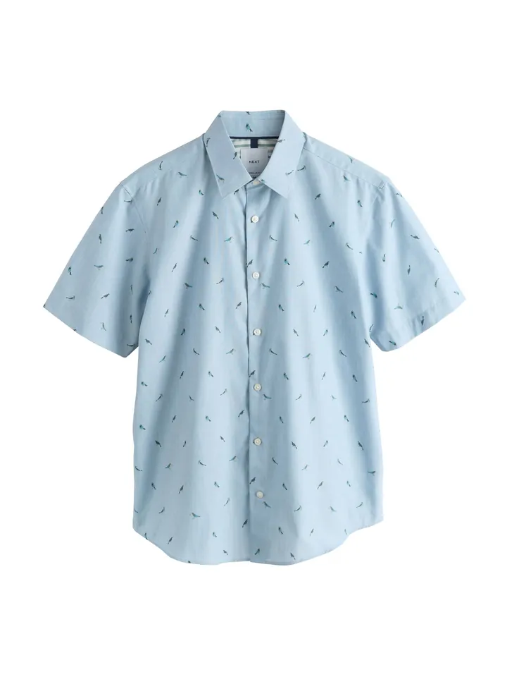 Next Camisa azul oscuro / azul claro / verde oscuro