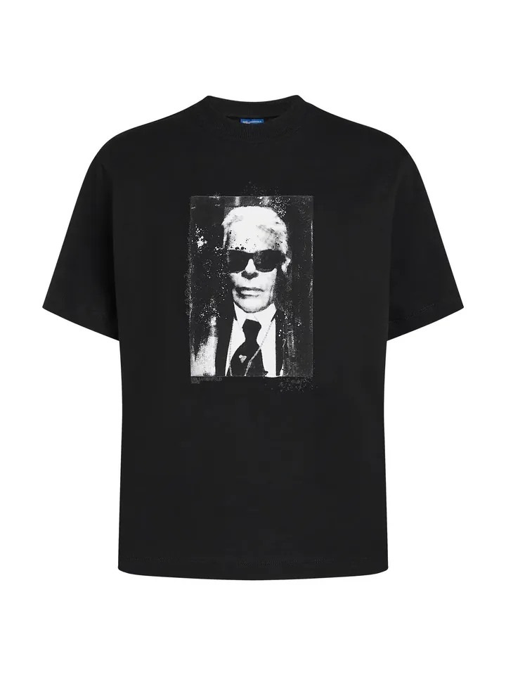 KARL LAGERFELD JEANS Camiseta gris / negro / blanco