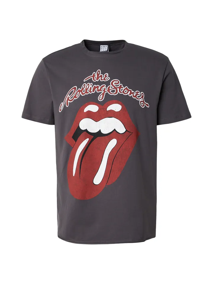 AMPLIFIED Camiseta antracita / rojo sangre / blanco