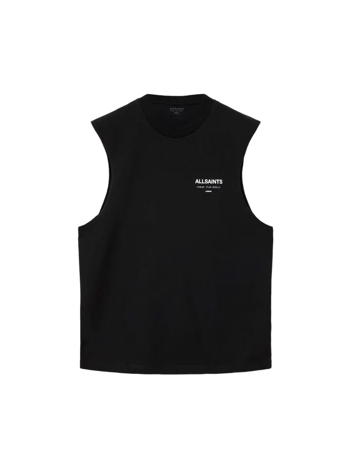 AllSaints Camiseta 'UNDERGROUND' negro / blanco