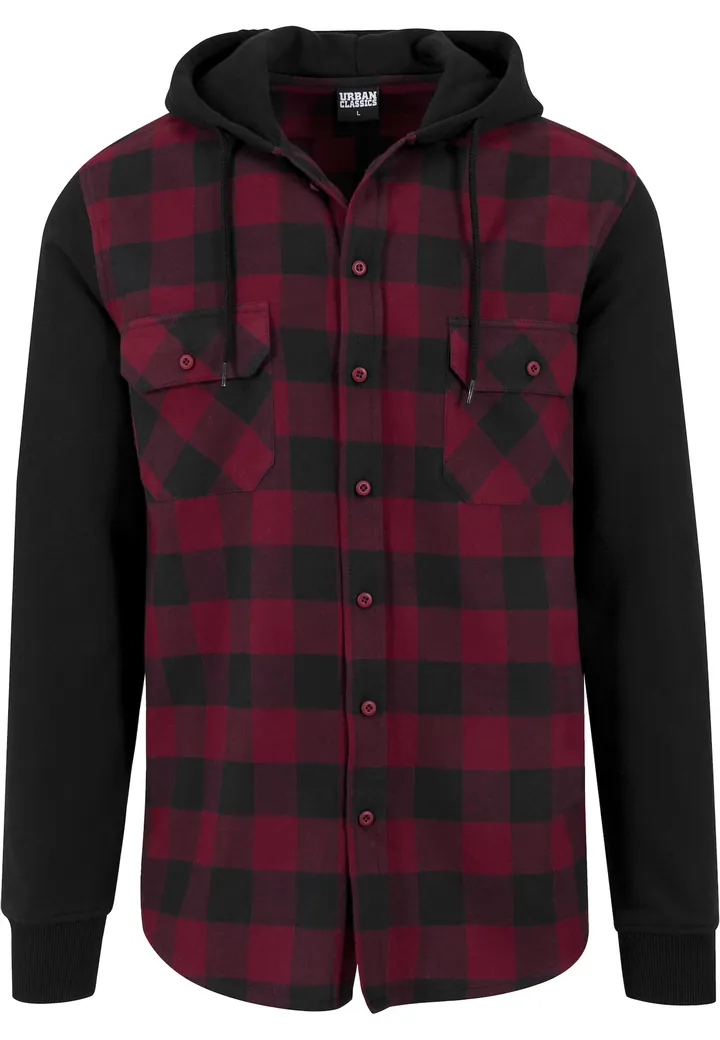 Urban Classics Camisa  merlot / negro