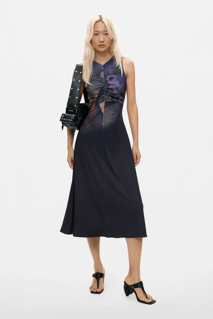Desigual, Vestido Punto Sin Mangas, Mujer, Poliester, Negro, L
