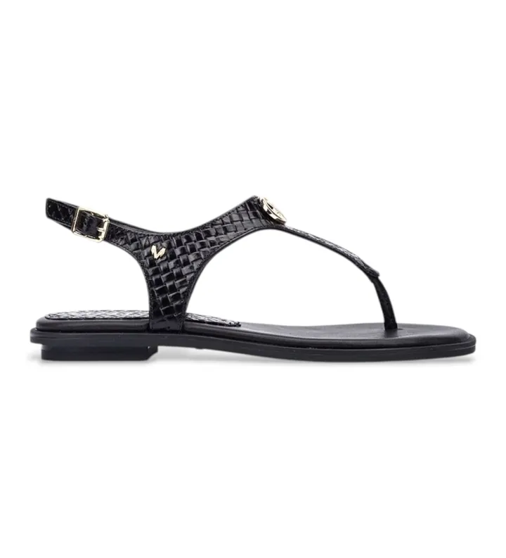 Martinelli para mujer. 1535-B006G Sandalias de Piel Mazzini negro (36), Plano, 1 a 3cm, Hebilla, Casual