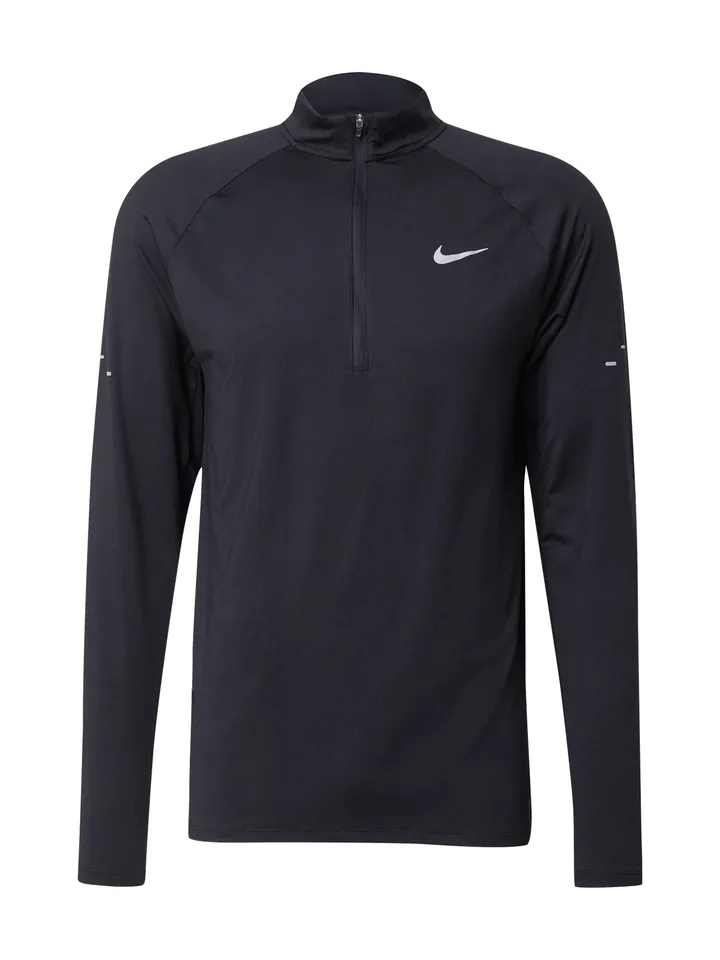 NIKE Camiseta funcional 'Stride' negro / blanco