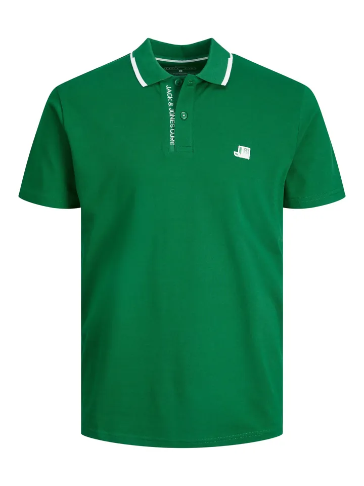 JACK & JONES Camiseta 'JCOLogan'  verde / blanco