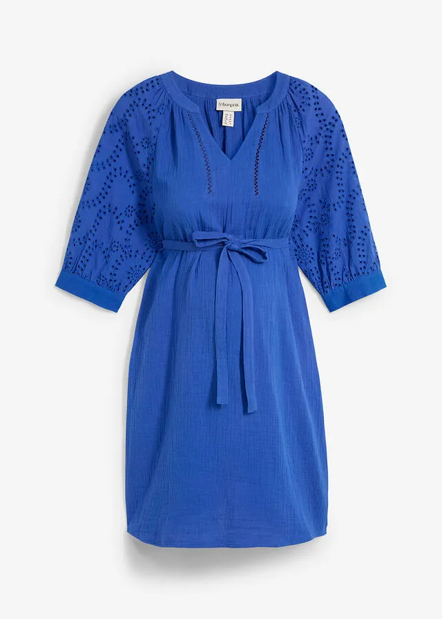 Vestido premamá de muselina de algodón puro